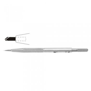 Diamond Knife Tri-Facet Cutting Edge Stainless Steel, 12.5 cm - 5" Width 1.0 mm